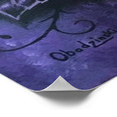 「パープルヘイズ」スカルバラアートポスタープリント ポスター (角)