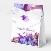 パープルヘイズ モダン アブストラクト アルコール インク ウェディング