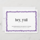 パープルヘイY'all -テキサス州へ移動 案内状 (正面)