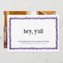 パープルヘイY'all -テキサス州へ移動 案内状