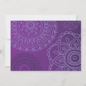 パープルヘムザハンドオブゴッドバルミツワー招待状 招待状 (裏面)