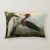 パープルヘロンオードボンバードワイルドライフ絵画ズ アクセントクッション (正面)