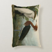 パープルヘロンオードボンバードワイルドライフ絵画ズ アクセントクッション (正面(垂直))