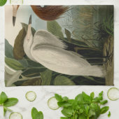 パープルヘロンオードボンバードワイルドライフ絵画ズ キッチンタオル (折り畳み)