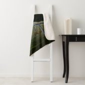 パープルヘロンオードボンバードワイルドライフ絵画ズ シェルパブランケット (インサイチュ)