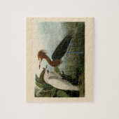 パープルヘロンオードボンバードワイルドライフ絵画ズ ジグソーパズル (縦)