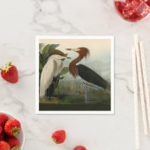 パープルヘロンオードボンバードワイルドライフ絵画ズ スタンダードカクテルナプキン (インサイチュ)