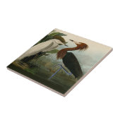 パープルヘロンオードボンバードワイルドライフ絵画ズ タイル (側面)