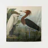 パープルヘロンオードボンバードワイルドライフ絵画ズ タペストリー (正面)