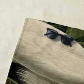 パープルヘロンオードボンバードワイルドライフ絵画ズ ビーチタオル (インサイチュ)