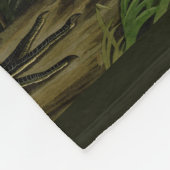 パープルヘロンオードボンバードワイルドライフ絵画ズ フリースブランケット (角)