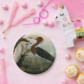 パープルヘロンオードボンバードワイルドライフ絵画ズ ペーパープレート (パーティー)