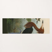 パープルヘロンオードボンバードワイルドライフ絵画ズ ヨガマット (裏面(横))