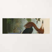 パープルヘロンオードボンバードワイルドライフ絵画ズ ヨガマット (正面(横))