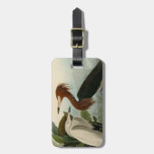 パープルヘロンオードボンバードワイルドライフ絵画ズ ラゲッジタグ (正面縦)