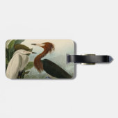 パープルヘロンオードボンバードワイルドライフ絵画ズ ラゲッジタグ (裏面横)