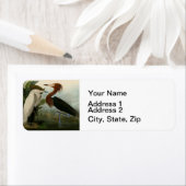 パープルヘロンオードボンバードワイルドライフ絵画ズ ラベル (インサイチュ)