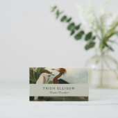 パープルヘロンオードボンバードワイルドライフ絵画ズ 名刺 (スタンド正面)