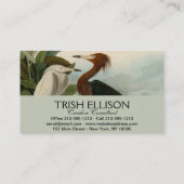 パープルヘロンオードボンバードワイルドライフ絵画ズ 名刺 (裏面)