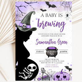 パープルベイビーはハロウィンベイビーシャワーを仕込んでいる 招待状