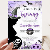 パープルベイビーはハロウィンベイビーシャワーを仕込んでいる 招待状