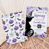 パープルベイビーはハロウィンベイビーシャワーを仕込んでいる 招待状
