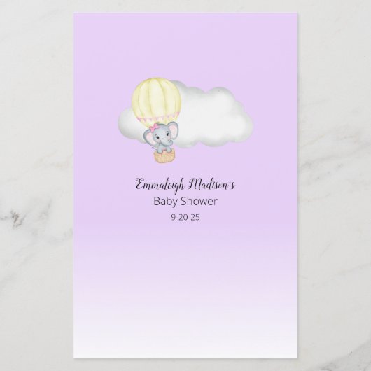 パープルベイビーゲーム あなたの財布の中の象の風船 (裏面)