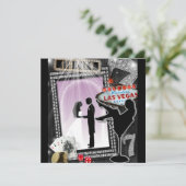 パープルベガス結婚式の招待 招待状 (スタンド正面)