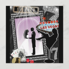 パープルベガス結婚式の招待 招待状