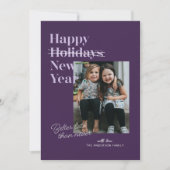 パープルベターレイトバイネバーズネバーズ年賀状 シーズンカード (正面)