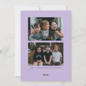 パープルベターレイトバイネバーズネバーズ年賀状 シーズンカード (裏面)