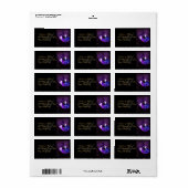 パープルベネチアンマスカレードマスク住所 シール (フルシート)