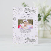 パープルベビーこうもりハロウィーンサンキューカード サンキューカード (スタンド正面)