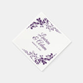 パープルベビーの息またはつる植物のナプキン結婚ズ スタンダードカクテルナプキン (角)