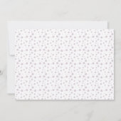 パープルベビーガールフォト誕生 案内状 (裏面)