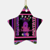 パープルベビーシンバメリークリスマスコレクション セラミックオーナメント (右)