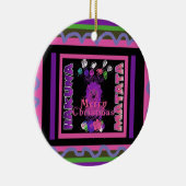 パープルベビーシンバメリークリスマスコレクション セラミックオーナメント (右)