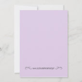 パープルベビーストライプウォーターカラー招待状 招待状 (裏面)