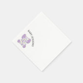 パープルベビーゾウ スタンダードカクテルナプキン (角)