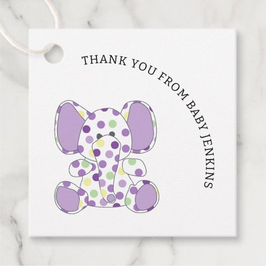 パープルベビーゾウ フェイバータグ (正面)