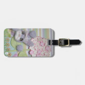 パープルベビーバニーティアベア ラゲッジタグ (正面横)