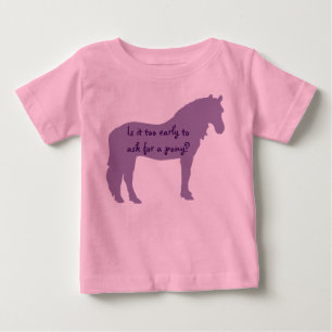 パープルベビーモンドポニー ベビーTシャツ