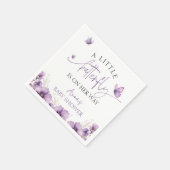 パープルベビー蝶が彼女の方法の赤ちゃんシャワー スタンダードカクテルナプキン (角)