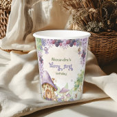 パープルベリーファースト妖精ファースト誕生日 紙コップ