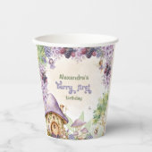 パープルベリーファースト妖精ファースト誕生日 紙コップ (正面)