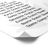 パープルベリーフローラダマスクウェディング ポスター (角)