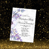 パープルベリーリースとダマエレガントスク卒業 招待状