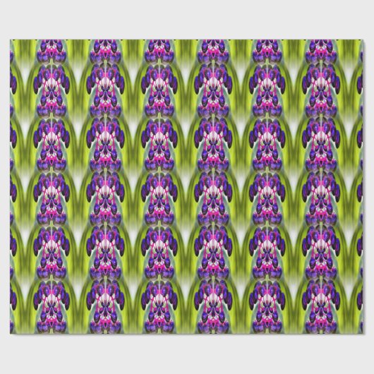 パープルベリー抽象芸術自然アートパターン ラッピングペーパー (フラット)