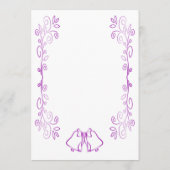 パープルベルズスクロールワーク結婚デザイン メニュー (裏面)