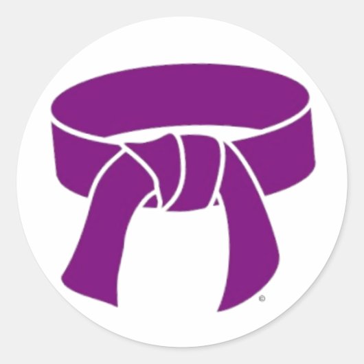 パープルベルト武術アーツランクのベルトシール ラウンドシール (正面)